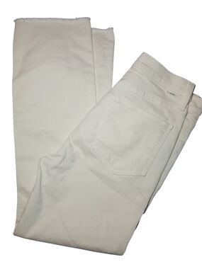MOTHER Antique White 'The Tripper' Frayed Ankle Jeans Size 28